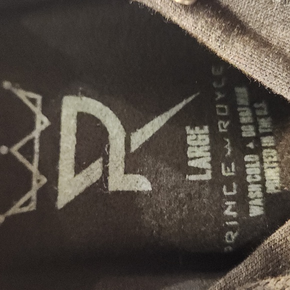 EUC Prince Royce Live Life Smiling Women's sz L Sweatshirt w/hoodie front pouch - Picture 3 of 5